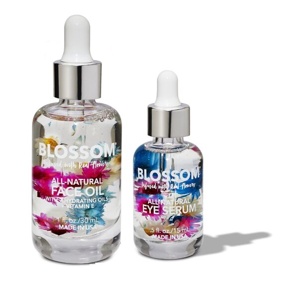 Blossom All Natural Cruelty Free Infused with Real Flowers Face Oil + Eye Serum - Picture 1 of 3